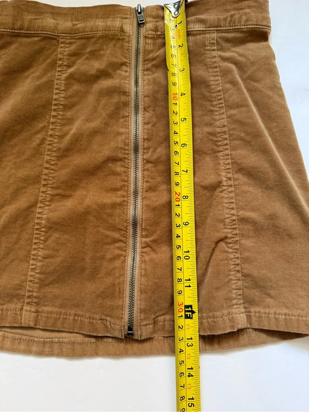 Crazy 8 Girls Size 7 Camel Velvet Zip Front A-Line Skirt